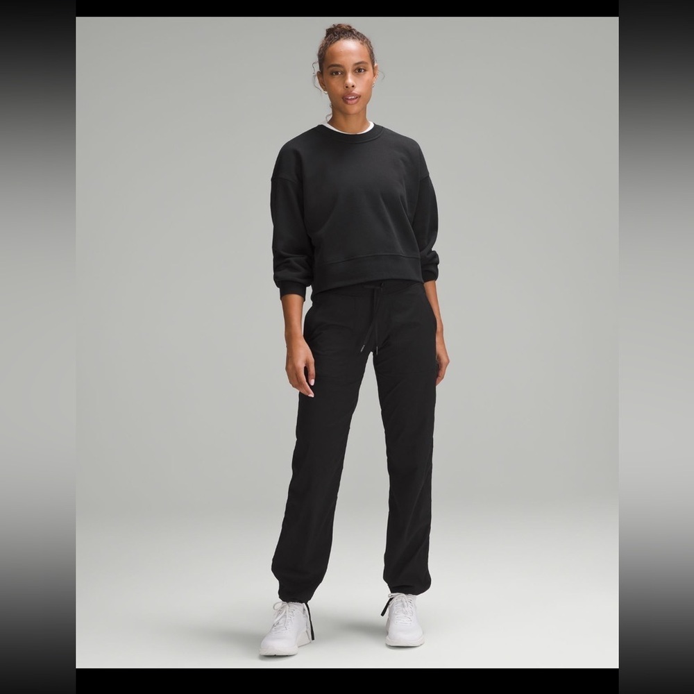 Lululemon Perfectly Oversized Cropped Crew Black Small NWT